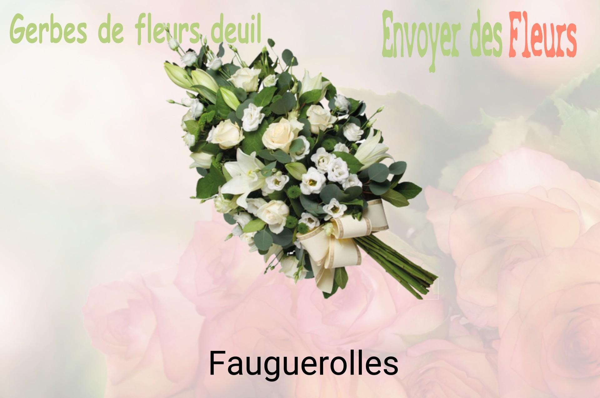 Gerbe de fleurs de deuil livrée à Fauguerolles